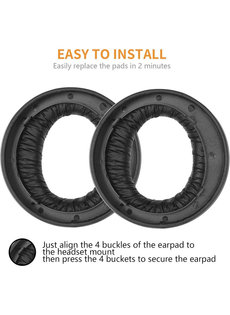 وسادات أذن بديلة لسماعة PS5 اللاسلكية بتقنية Pulse 3D، مزودة بجل تبريد، متوافقة مع سماعات الألعاب اللاسلكية سوني بلاي ستيشن 5/PS5/Pulse 3D، تتميز بأغطية أذن ناعمة ومريحة (أسود). - Image 3